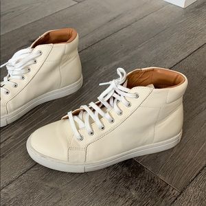 Polo Ralph Lauren white high top sneakers
